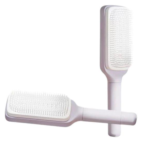 2 шт. самоочищающаяся щетка для волос с вращающейся ручкой, выдвижная щетина, массажная расческа для кожи головы