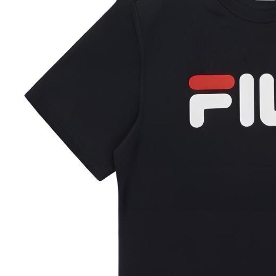 Fila Футболка в корейском стиле, унисекс, темно-синяя, FS2RSA2001X-INA