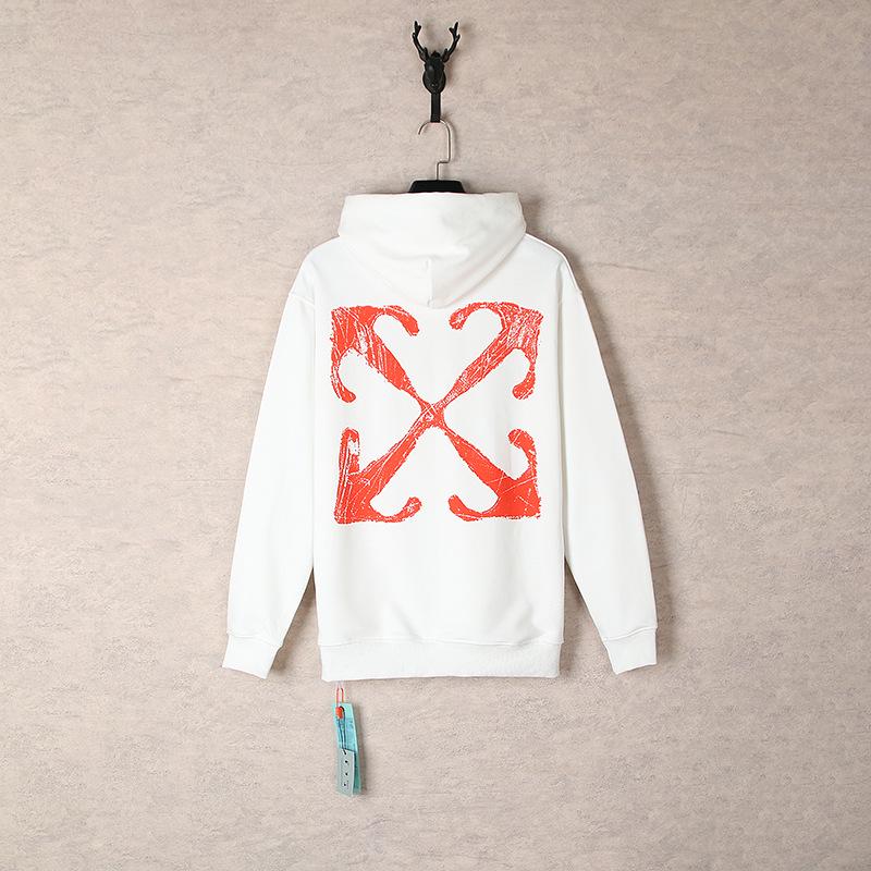 Унисекс худи Off-White с вышивкой букв для осени/зимы