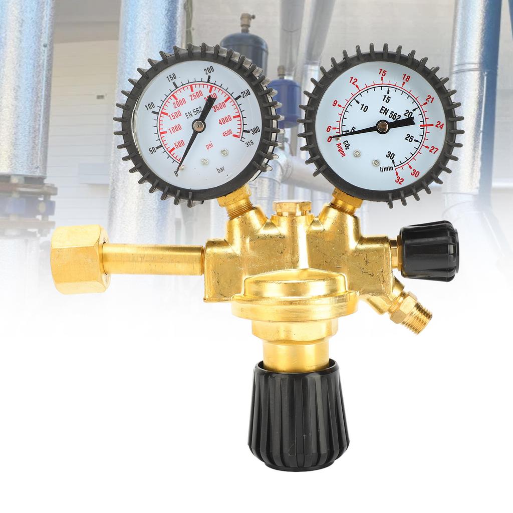Oxygen Regulator with Pressure Gauge Pure Copper Regulating Valve for Industrial Gas Supply System 0‑25MPa