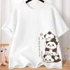 Summer Cartoon Cute Treasure Panda Sweet Printed Short Sleeve T-shirt Women's Loose Leisure Soft Bottom Oversized Shirt Top