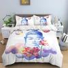 Family Buddha Bedding Set Mandala Quilt Cover Luxury Twin King Size Bed Sets Bohemian Bedclothes 2/3pcs With Pillowcase