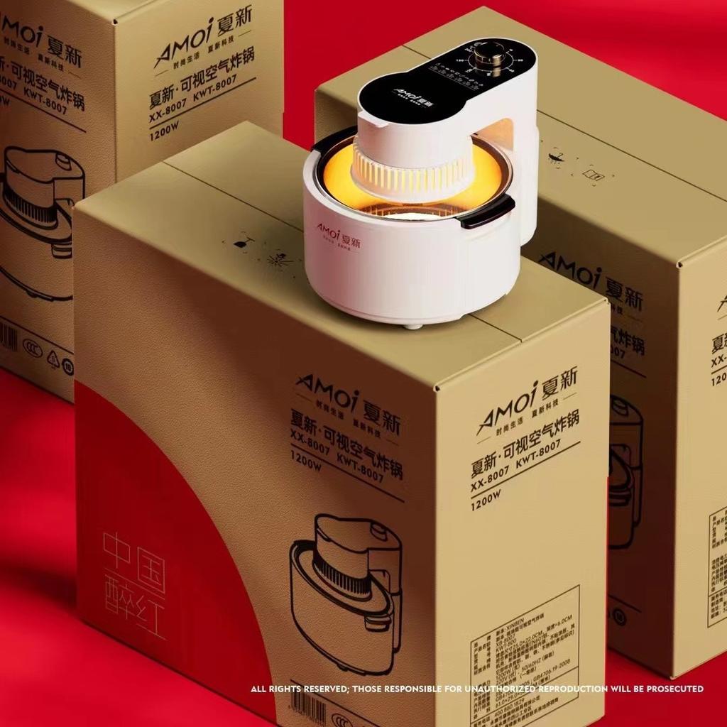 New Visual Air Fryer, Large Capacity, No Oil Fume, Electric Fryer, Household Multifunctional, Electric Oven Airfryers