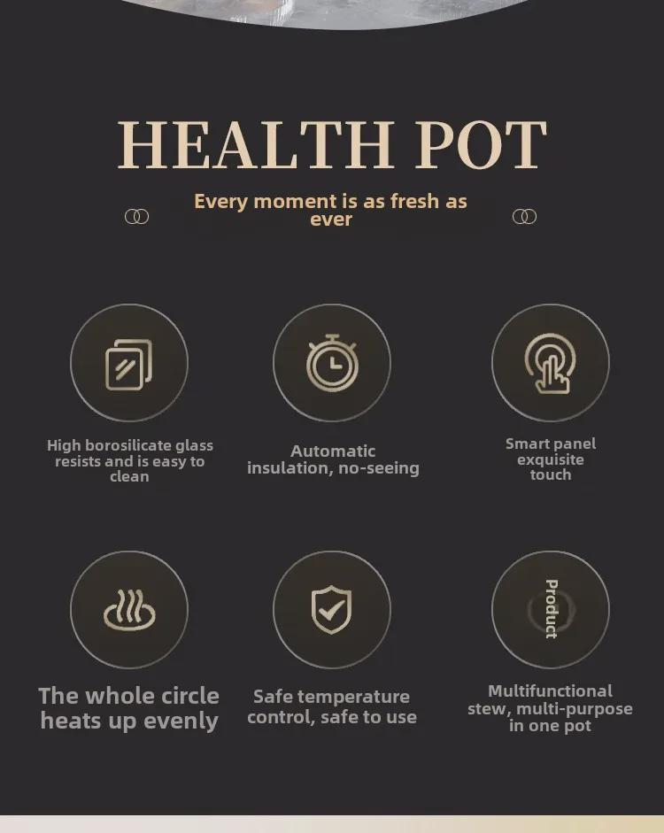 New Multi-Function Glass Kettle: Tea Maker, Health Pot, Office Teapot Gift