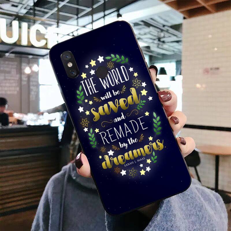 FHNBLJ A Court of Mist and Fury Sarah J Maas Phone Case for Xiaomi Mi 8 9 10 Lite Pro SE 5 6 X Max2 3 Mix2 F1