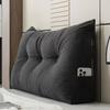 Headboard Pillow Triangular Wedge Headboard Pillow with Side Pockets Positioning Support Reading Bolster Pillow for Bed Sofa