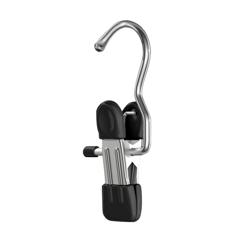 1/5/10PCS Windproof Stainless Steel Pants Clip with Hook Home Storage Rack for Household