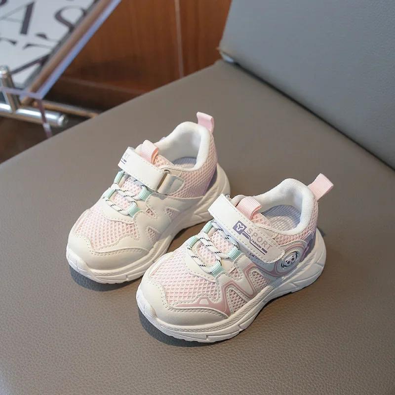 New Fashion Girls' Shoes Comfort Brand Child Sneaker Mesh Run Non Slip Boys' Shoes Versatile Trendy Sneakers Girl Tenis De Mujer
