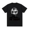 Мужская черная футболка MF Madvillain Хип-хоп Рэпер Рок-н-ролл Хлопок Мужская футболка Новая ФУТБОЛКА ФУТБОЛКА Женские топы Смешная Харадзюку
