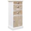 VidaXL Side Cabinet 38 X 28 X 86 Cm Paulownia Wood