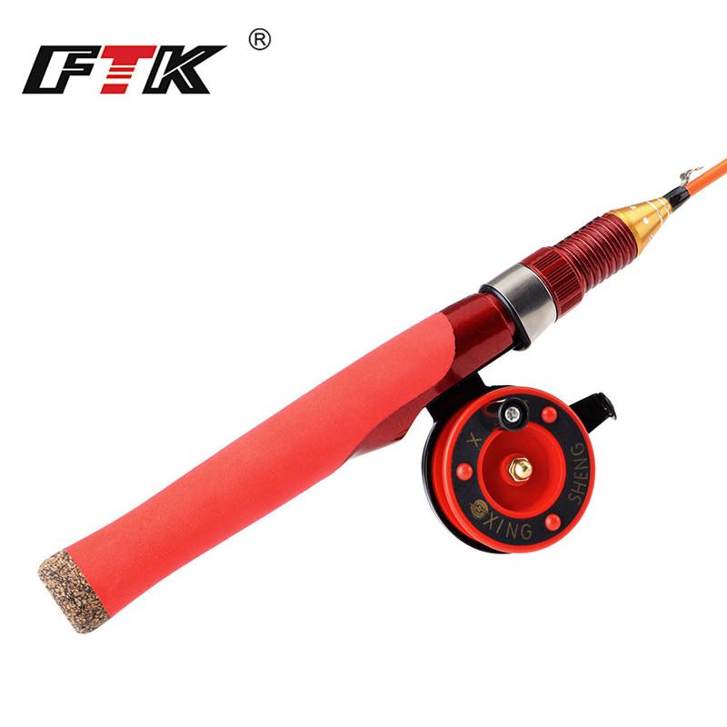FTK Зимняя удочка для зимней удочки 50-80 см CW10-40G, катушка для зимней рыбалки, зимняя мягкая удочка для ловли карпа