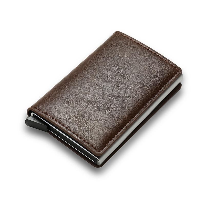 Men Credit Card Holder Wallet Slim Aluminum Men Wallet ID Credit Card Holder Mini Wallet Automatic Pop Up Bank Card Case