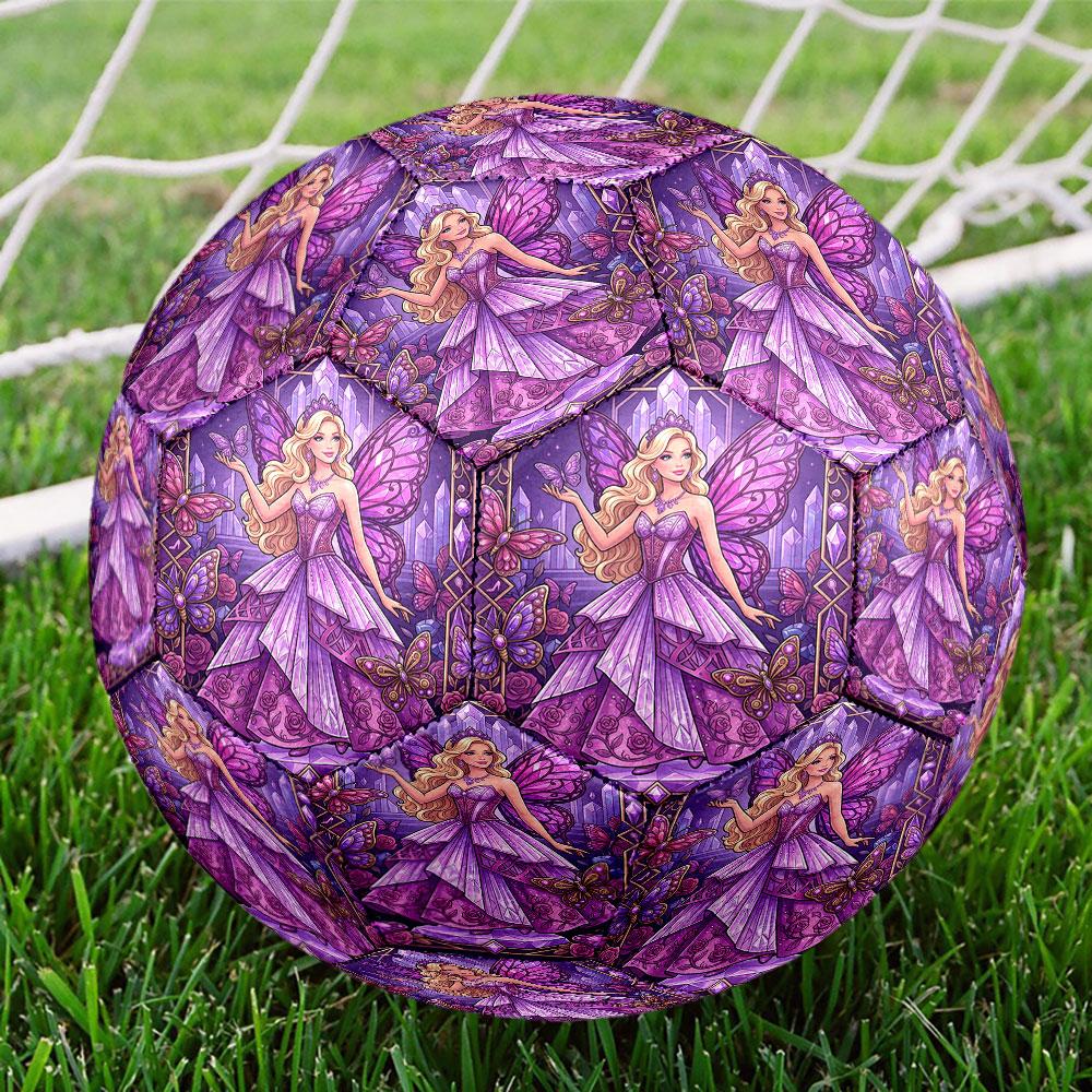 Barbie Print Size 5 Soccer Ball, Standard Match Football for Sports Game and Team Practice, Ideal Gift for Soccer Fans