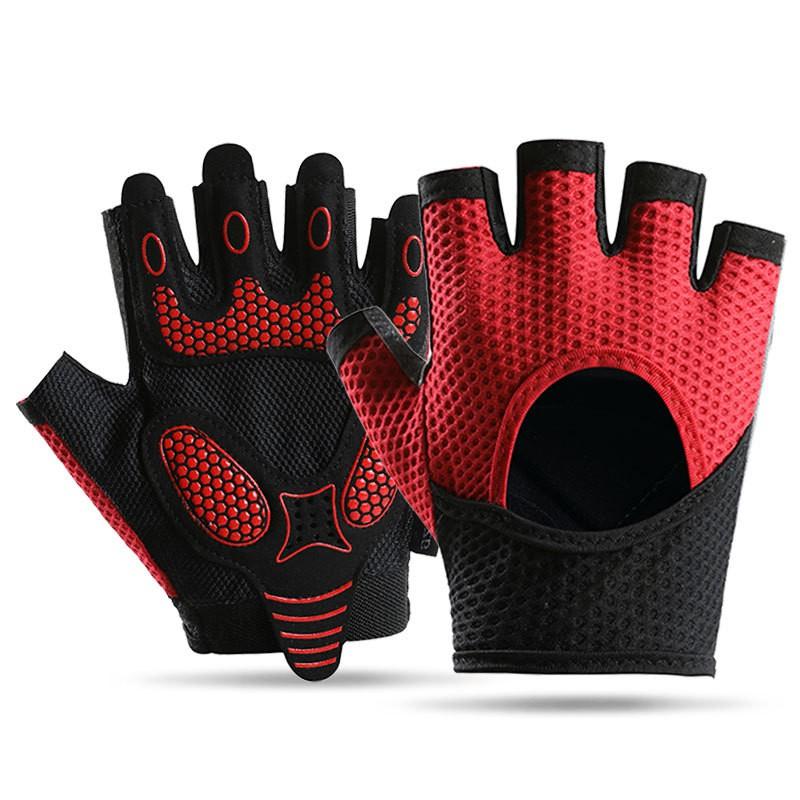 Unisex Half-Finger Gym Gloves Weightlifting Pull-Up Bar Cycling Outdoor Sports Anti-Slip Sweat-Resistant Lightweight