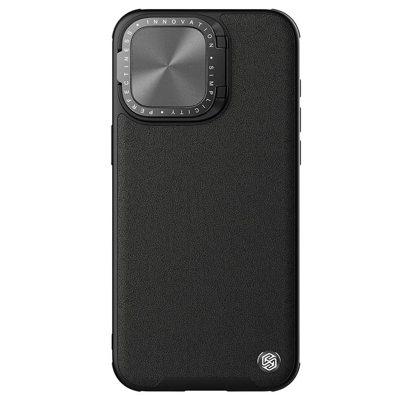 Чехол Nillkin Camshield Prop из кожи с подставкой и защитой камеры для iPhone 15 Pro Max / iPhone 15 Pro / 15 Pro Max