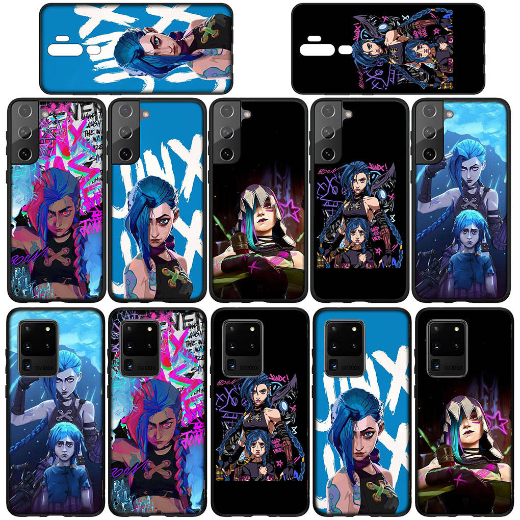 Для iPhone 16 15 Xiaomi Redmi Note 13 12 11 Pro Max X 9 14 Plus XR Samsung Galaxy S24 S23 9C Huawei OPPO чехол Jinx Arcanes Comics Vi Jayce чехол для телефона