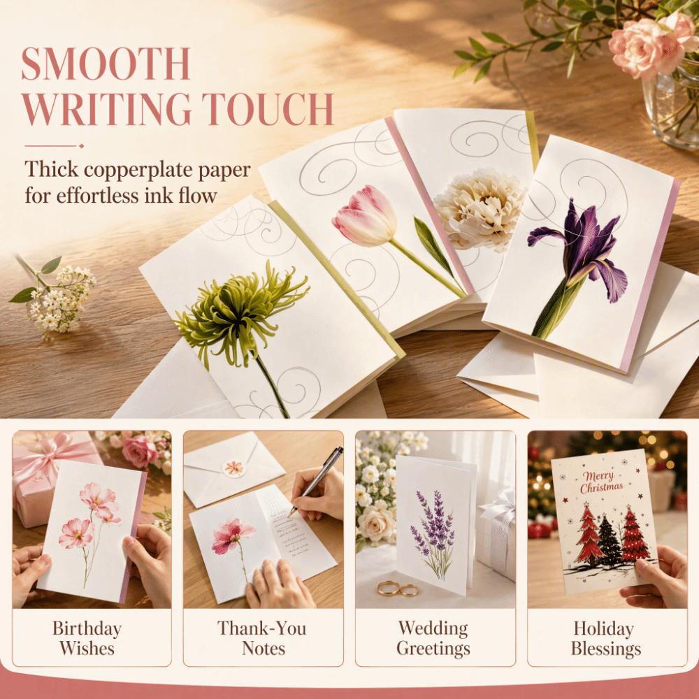 Matching Envelopes Blank Greeting Cards Greeting Cards Watercolor Wildflower Cards Weddings