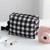 Large Capacity Makeup Bag Checkerboard Pattern Women  Toiletry Bag  Women Girls