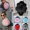 Handmade Rose Flower Patch Brooch Accessories Sewing Applique Fashion 3D Flower Corsage