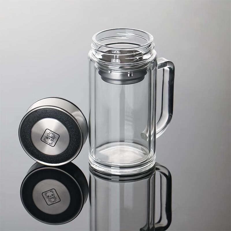 Shangheng 400ml Double-Wall Borosilicate Glass Mug