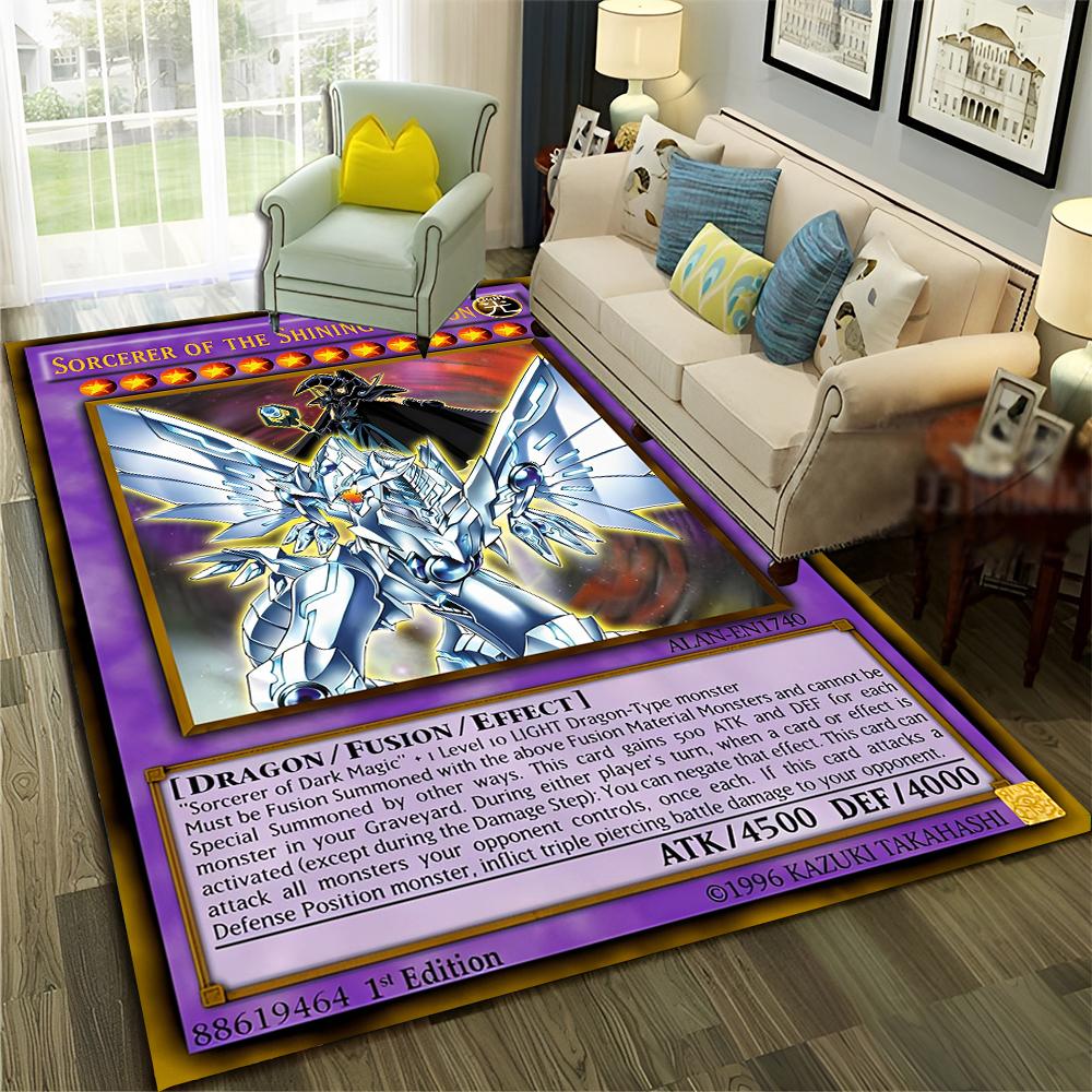 Yu-Gi-Oh MONSTER CARD ковер с рисунком аниме для дома, гостиной, спальни, дивана, коврика, декор, детский коврик, нескользящий напольный коврик