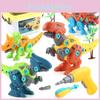 Dinosaur Toys For Kids Take Apart Build Set With Electric Drill And Storage Box