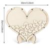 Wedding Guest Book Personalized Wooden Hearts Rustic Wedding Decorations