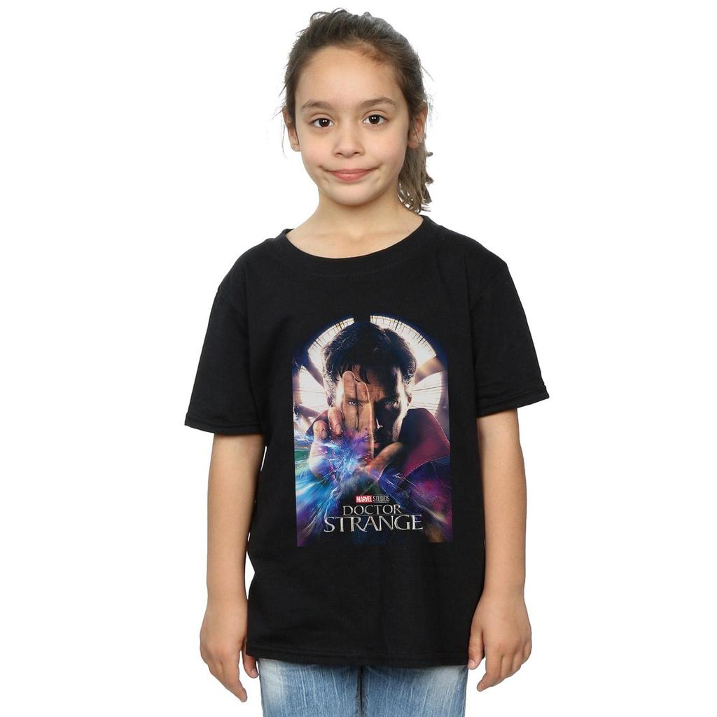 Marvel Studios Girls Doctor Strange Poster Cotton T-Shirt