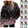 Женская мода, свободная повседневная повседневная толстовка с длинным рукавом и цветочным принтом, топ