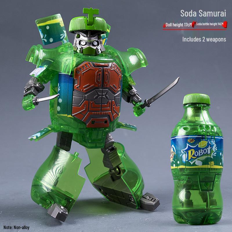 Transforming Internet Celebrity Cola Robot Mecha Toy for Kids