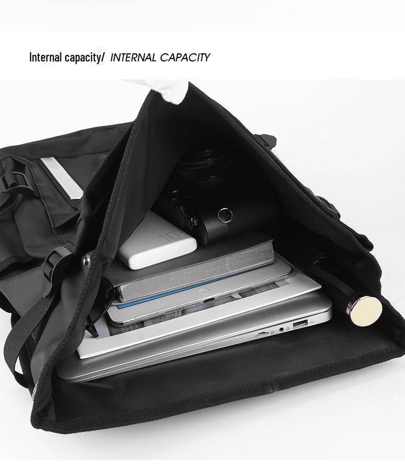 High-End Nylon Backpack: Fashionable Waterproof Travel and Business Bag for Men and Women