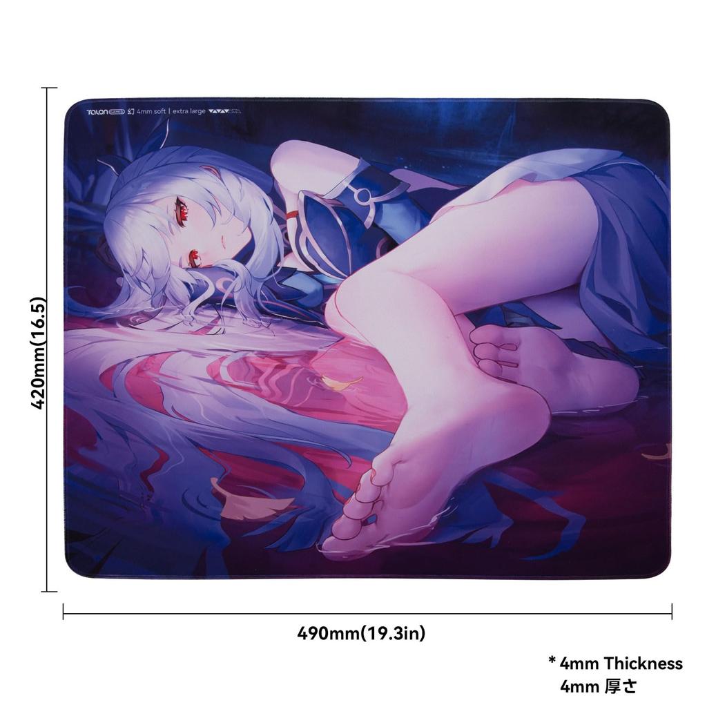 Игровой коврик для мыши TALONGAMES серии Phantom, киберспортивный коврик для мыши, 490x420x4 мм, ткань, водонепроницаемый, резиновая основа, усиленные края, размер L, японский