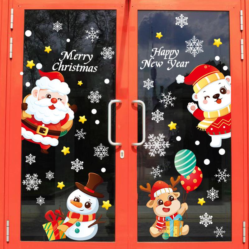 Snowflake Window Cling Set - Reusable PVC Static Decals for Glass, Easy Winter & Christmas Window Decor Without Residue