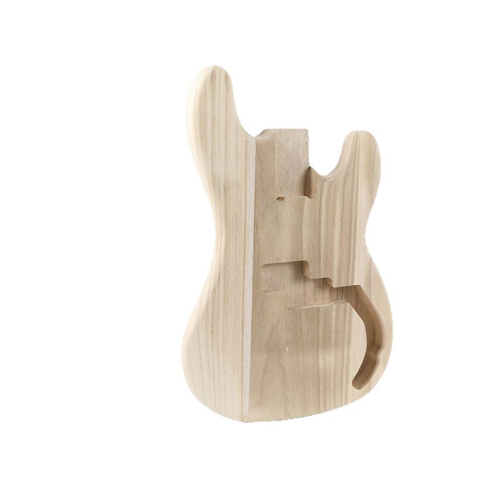 PB-T02 Bass Guitar Body in Paulownia Wood, Raw Wood Finish