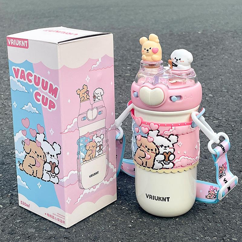 Соломенная чашка-термос милая новая чашка для воды чайник высокой ценности для детей в школу