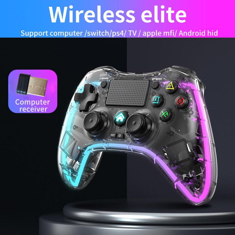 Прозрачный Кристальный Беспроводной Игровой Контроллер Switch /Android /PC/IOS Джойстик Геймпад для P4 Консоли Сенсорные Кнопки