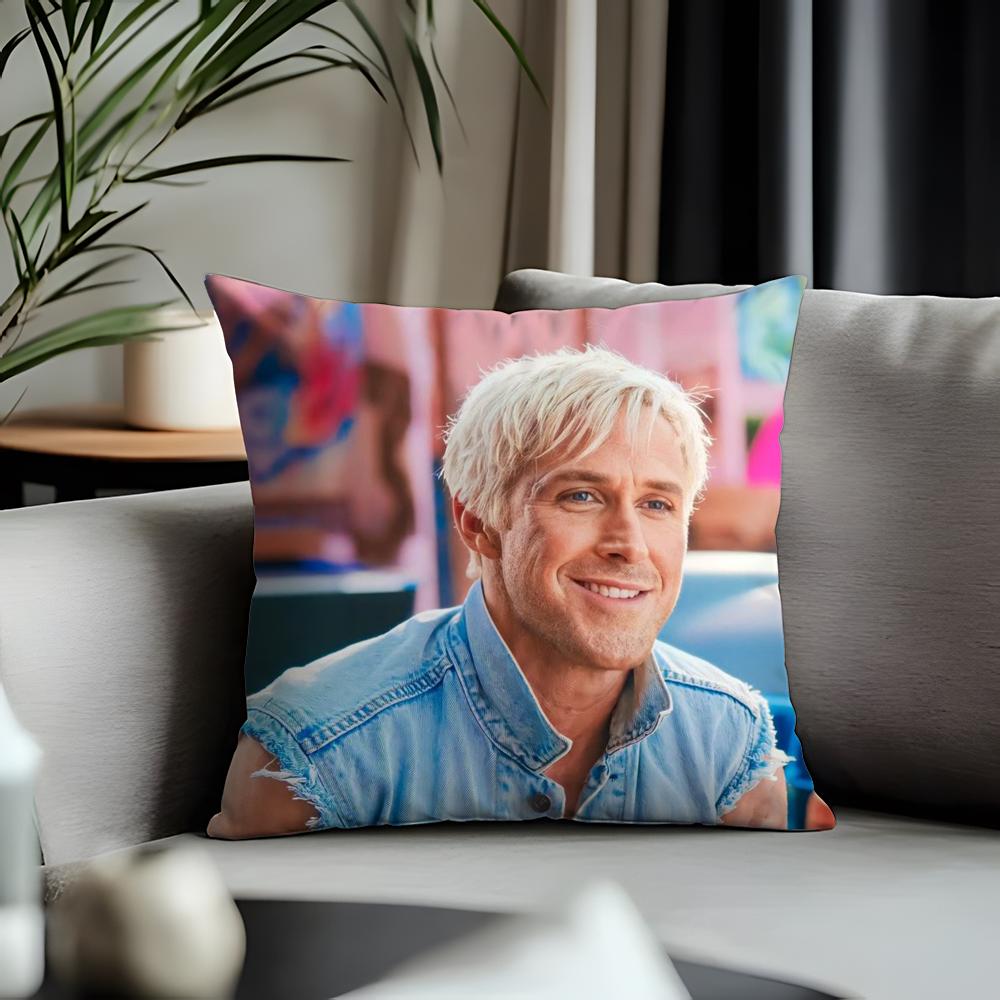 Trending Rryan Goslingew Cushion Cover Antidustmite Pillowcase Invisible Zipper Silky Short Plush Sofa Cushion Cover