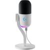 Logicool G Yeti GX Динамический игровой микрофон Суперкардиоидный Шумоподавление RGB LIGHTSYNC USB для ПК и Mac Белый