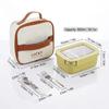 304 Stainless Steel Bento Lunch Box For Kids Students Portable Sealed Fruit Salad Food Container With Compartment Microwave Safe
