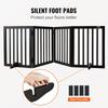 Free Standing Dog Gate, 24" H x 80.3" W Freestanding Pet Gate, 4 Panels Foldable Dog Gate for Wide and Narrow Passageways, Expandable Dog Barrier with