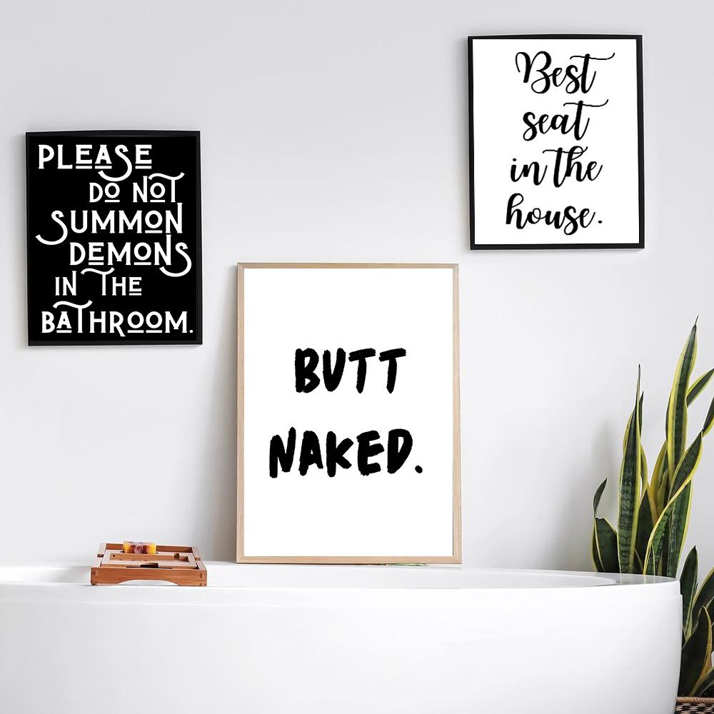 Wash Your Hands You Filthy Animal Quotes Canvas Painting Nice Butt Print Funny Toilet Wall Art Poster Picture For Bathroom Decor