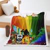 Music Rainbow 2D Digital Printing Thickened Lamb Fleece Crystal Fleece Blanket One Piece Blanket