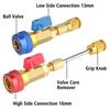 Ремонт кондиционера и предохранительный адаптер из фтористой меди Клапан R340A Инструмент для холодильной установки Инструмент для высокого и низкого давления R304a Аксессуар Наполнительное соединение
