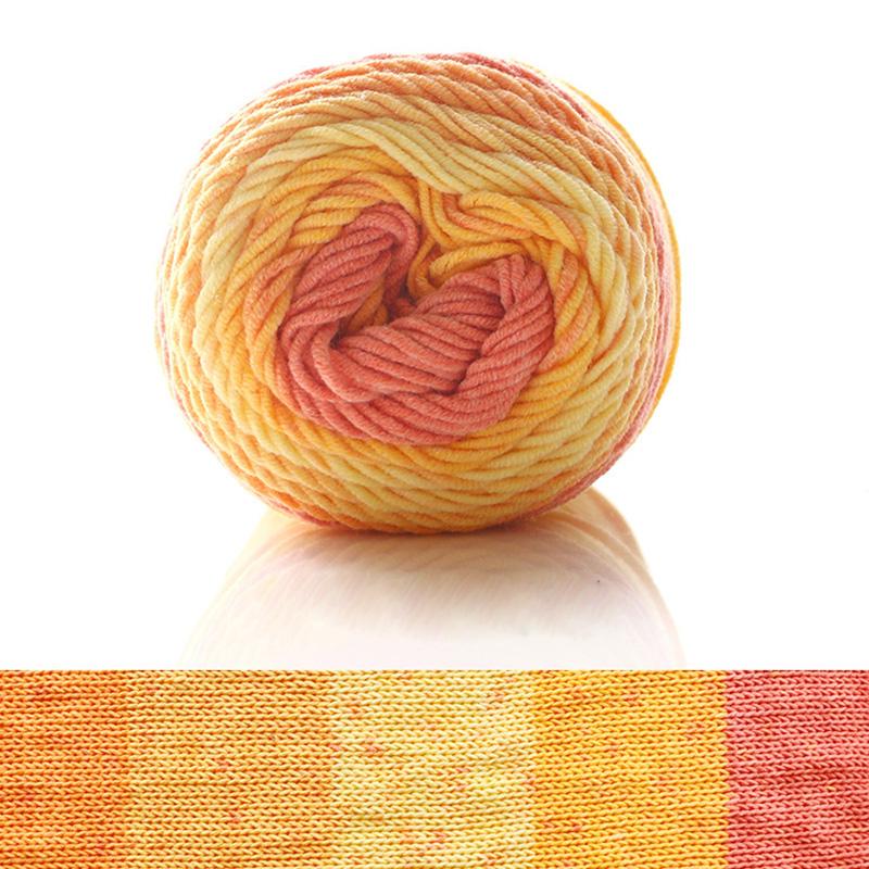 5-strand Milk Cotton Segment Dyed Rainbow Cotton Hand Woven Wool Scarf Pillow Blanket Material Wool