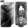 3Pcs Easy Install Dust-Free 3D Curved Privacy Electroplated Explosion-Proof Tempered Glass Screen Protector