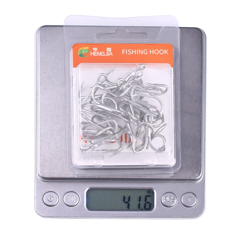 20Pcs/box Fishing Triple Hooks Casting Fishing Hook High Carbon Steel Super Sharp Strength Carbon Steel Angle Hook