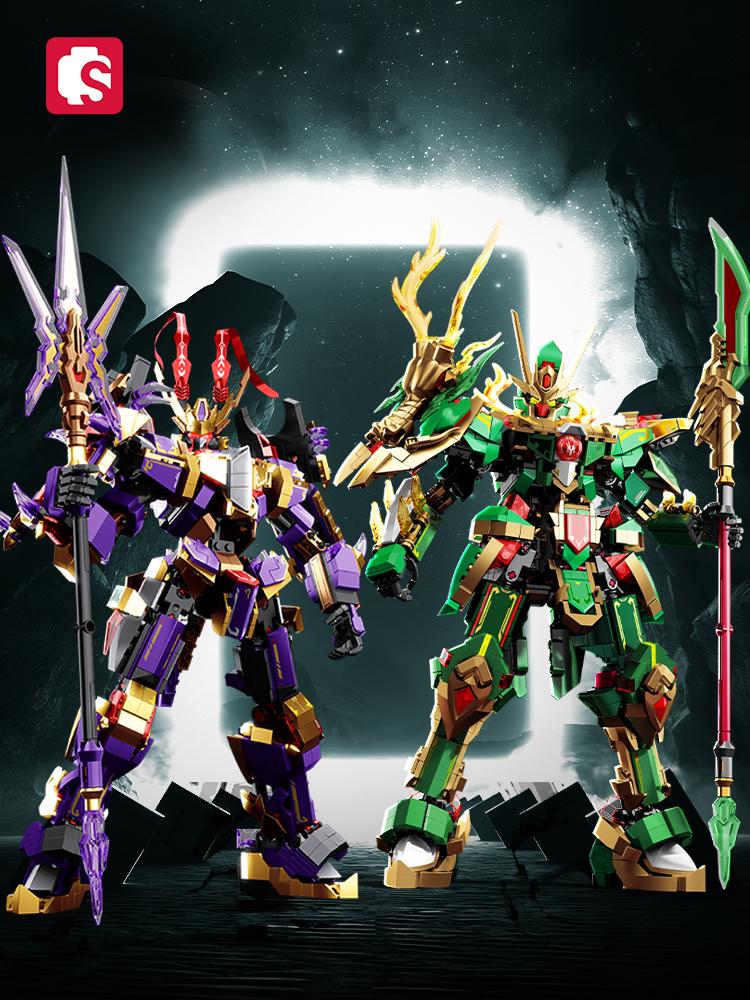 Нетоксичный Sembo Block Модель Мехи Креативный Робот Строительный Блок Moc Экшн Фигурки Меха Орнамент Детские Игрушки Для Детей Рождественские Подарки