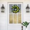 Artificial Lemon Wreath for Front Door Peony Hydrangea Green Leaves Wreath with Berries Wreath Spring Summer Wreath for Wall Window Party Decor