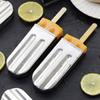 304 Stainless Steel  sicle with Log Sticker Robotic Welding Technology Homemade Food for Kids Friends Exquisite Box sy to Store