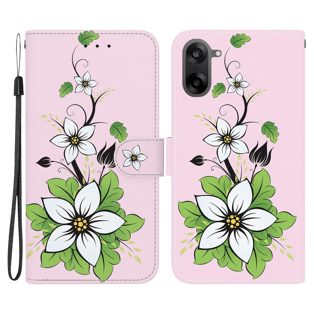 Для OnePlus Nord CE5 5G Кошелек Чехол для телефона Кожаный чехол-книжка с ремешком, с принтом узора, защита от падений